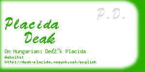 placida deak business card